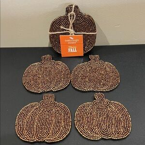 Embellished Homes | Pumpkin Beaded Coasters (4)